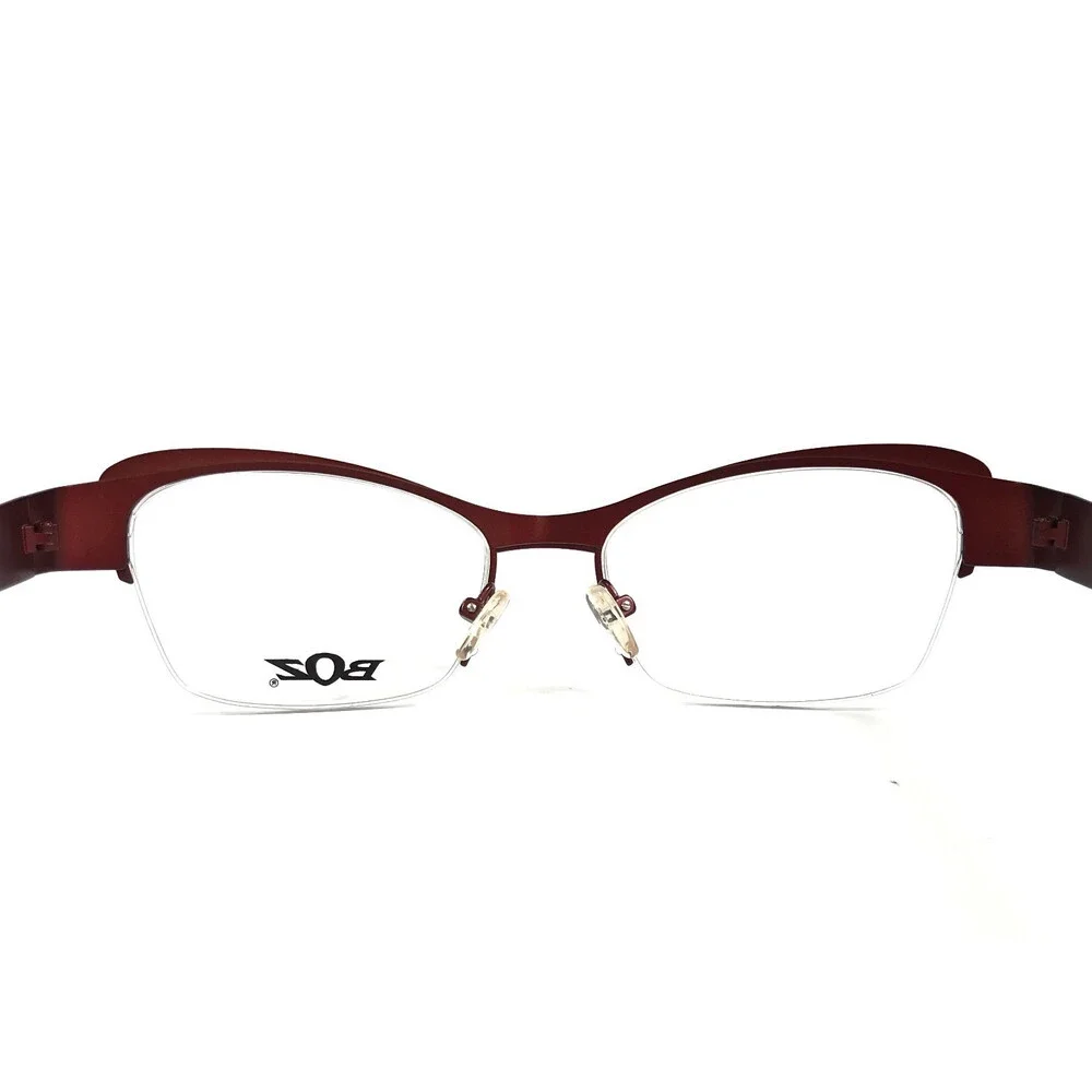 BOZ Eyeglasses Frames VENTURA 8335 Purple Burgundy Red Half Rim 53-17-135